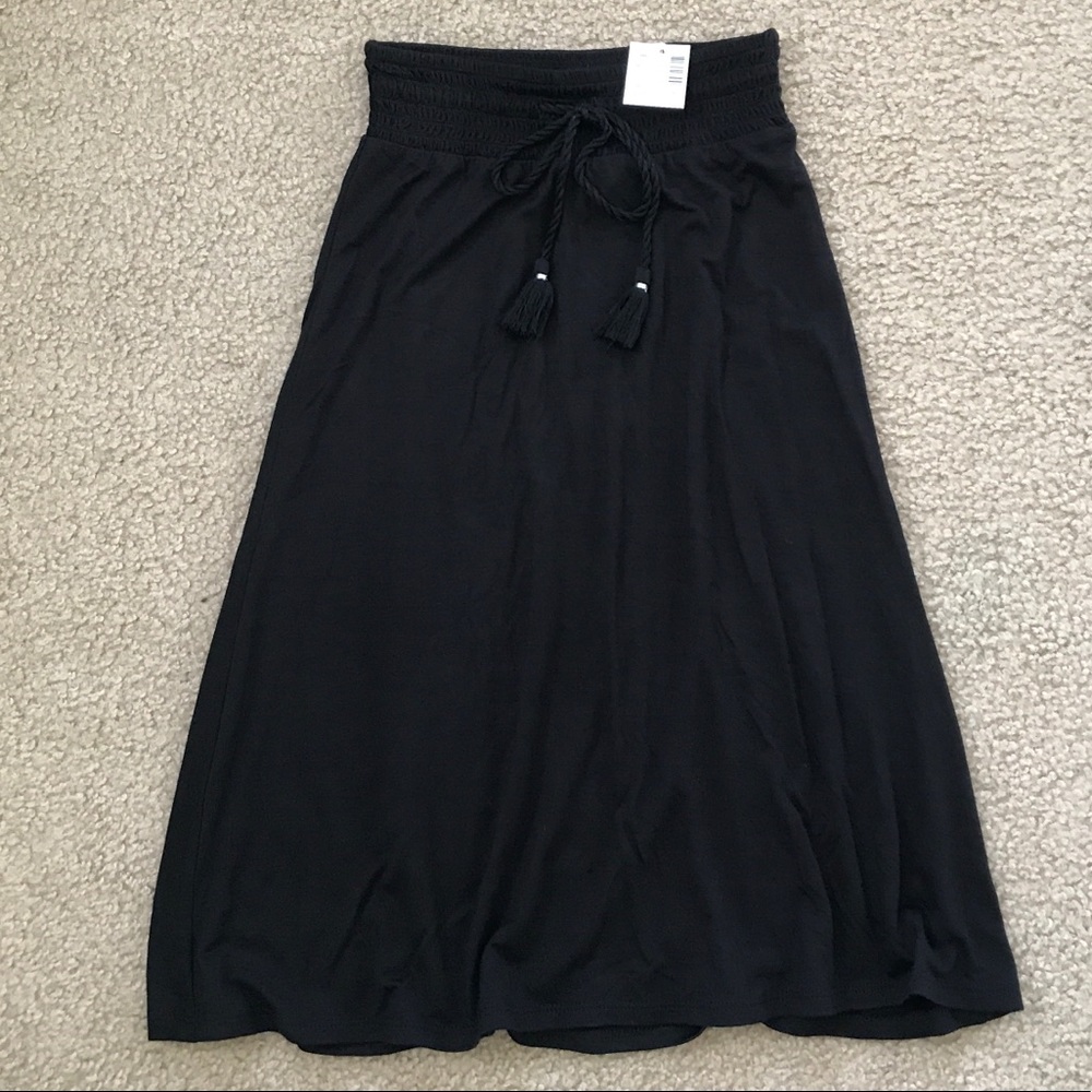 Justice Brand New Girls Black Maxi Skirt